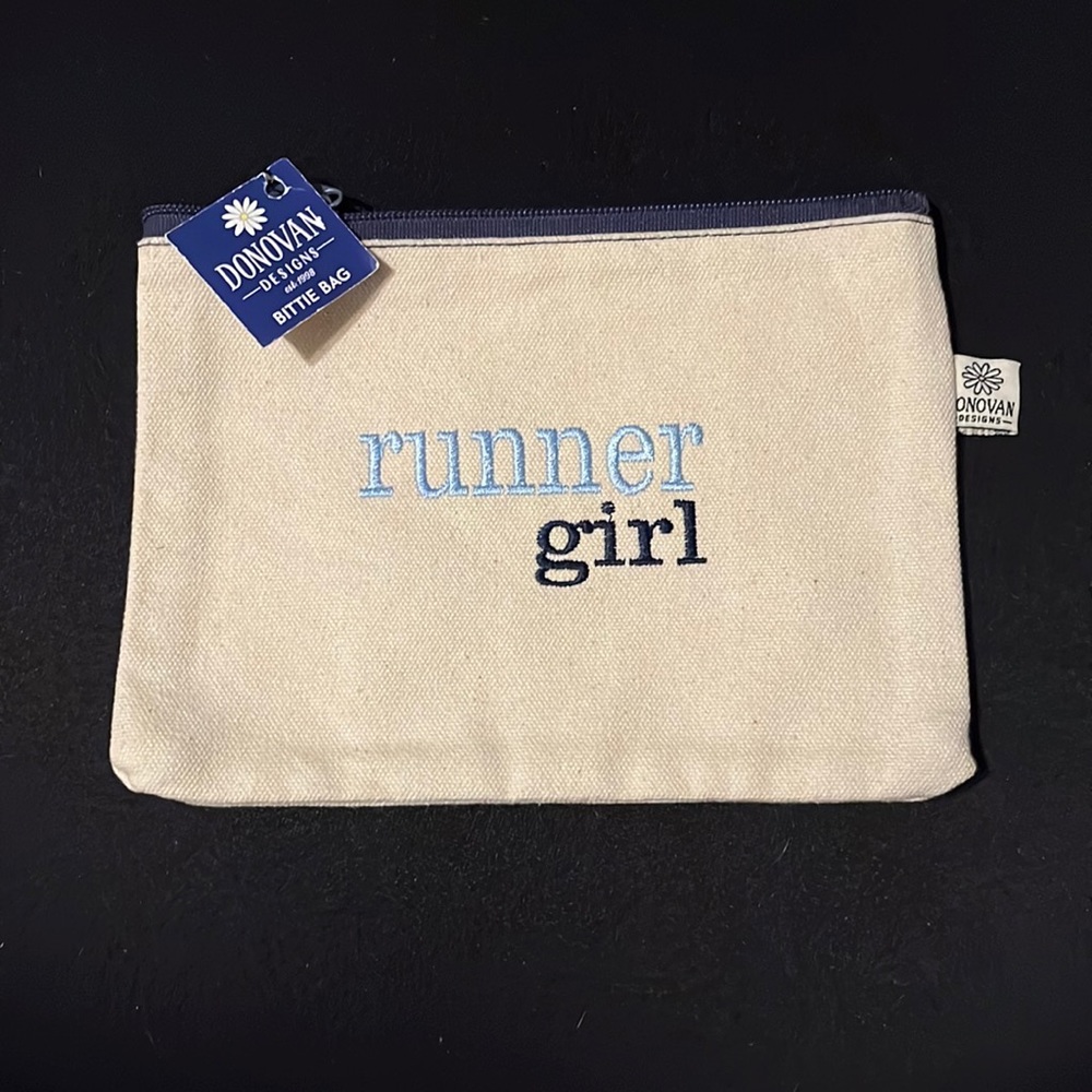 Donavan Designs Runner Girl Embroidered Bittie Bag New